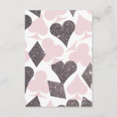 Vegas Wedding Blush Pink Silver Extra Info Card Begleitkarte (Rückseite)