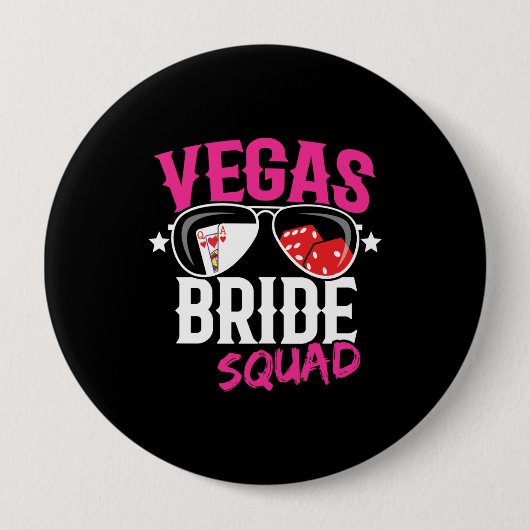 Vegas Wedding Bride Squad Vegas Bachelorette Party Button (Vorderseite)
