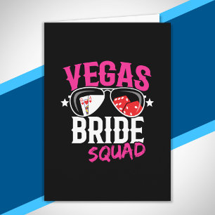 Vegas Wedding Bride Squad Vegas Bachelorette Party Karte