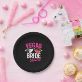 Vegas Wedding Bride Squad Vegas Bachelorette Party Pappteller (Party)