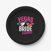 Vegas Wedding Bride Squad Vegas Bachelorette Party Pappteller (Vorderseite)