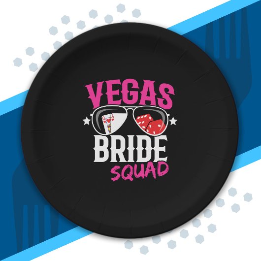 Vegas Wedding Bride Squad Vegas Bachelorette Party Pappteller