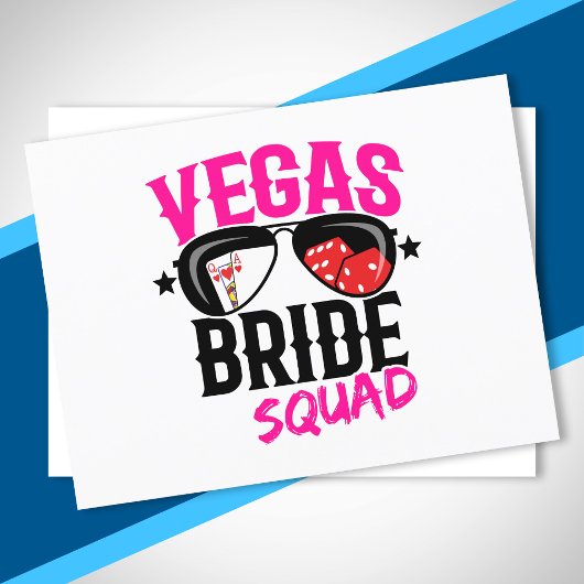 Vegas Wedding Bride Squad Vegas Bachelorette Party Postkarte