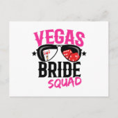 Vegas Wedding Bride Squad Vegas Bachelorette Party Postkarte (Vorderseite)
