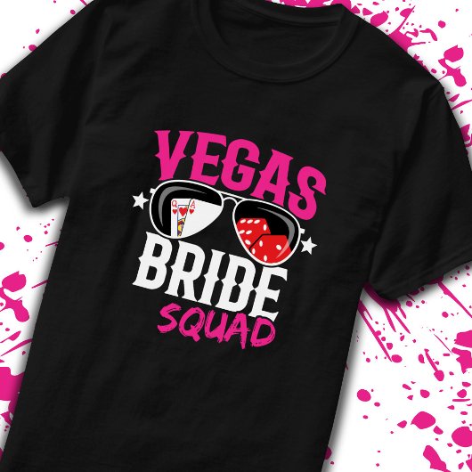 Vegas Wedding Bride Squad Vegas Bachelorette Party T-Shirt