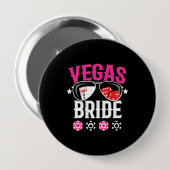 Vegas Wedding - Flansch - Vegas Bachelorette Party Button (Vorne & Hinten)