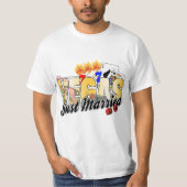 Vegas Wedding Just Married T-Shirt (Vorderseite)