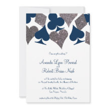 Vegas Wedding Navy Blue Silver Imitats Glitzer