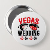 Vegas Wedding Party - Vegas Bachelor Party Squad Button (Vorne & Hinten)