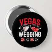 Vegas Wedding Party - Vegas Bachelor Party Squad Button (Vorne & Hinten)