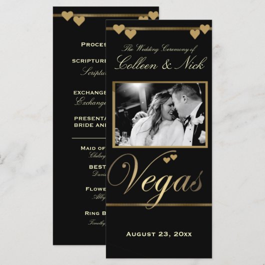 Vegas Wedding Program Template Programm (Vorne/Hinten)