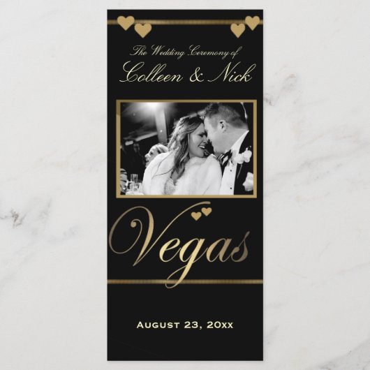 Vegas Wedding Program Template Programm (Vorderseite)