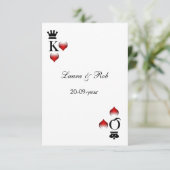 Vegas wedding rsvp karte (Stehend Vorderseite)