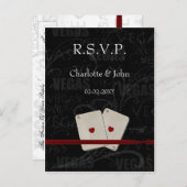 Vegas Wedding rsvp Karte (Vorne/Hinten)