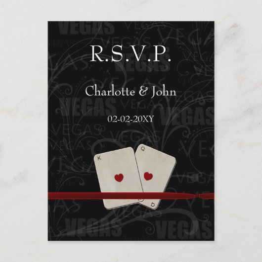 Vegas Wedding rsvp Karte (Vorderseite)