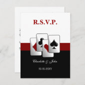 Vegas Wedding rsvp Karte (Vorne/Hinten)