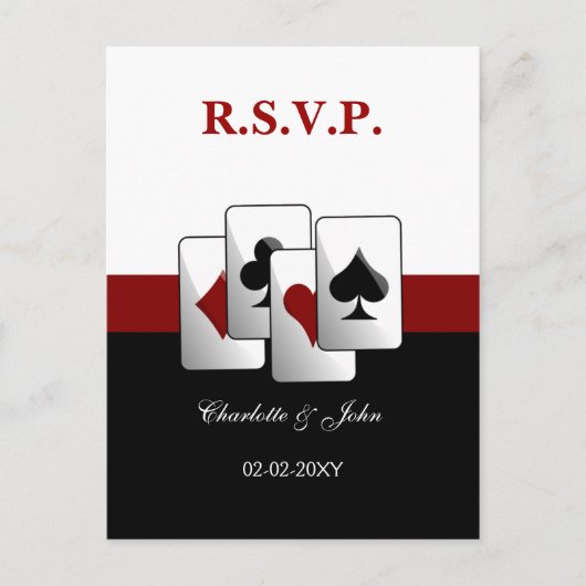 Vegas Wedding rsvp Karte (Vorderseite)