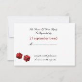 Vegas wedding rsvp karte (Rückseite)