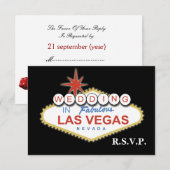 Vegas wedding rsvp karte (Vorne/Hinten)