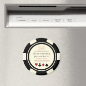 Vegas Wedding speichert das Datum Poker Chip Black Magnet (In Situ (Geschirrspüler))