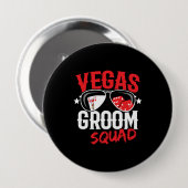 Vegas Wedding - Vegas Bachelor Party Button (Vorne & Hinten)