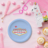 Vegas Welcome Sign Style Personalisieren Paper-Tel Pappteller (Party)