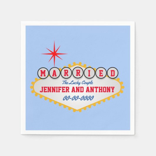 Vegas Welcome Sign Style Personalisieren Serviette (Vorderseite)