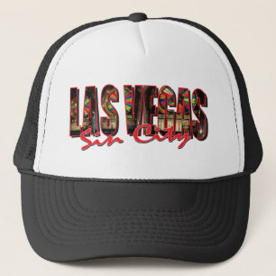 VEGAS WORT und Sin City Truckerkappe