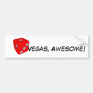 Vegas-Zitat und Würfel-Autoaufkleber Autoaufkleber
