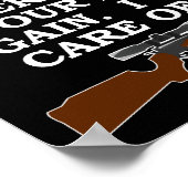 Vegatarian Gefallen Funny Hunting Poster blass (Ecke)