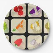 Vege Party Design Custom Paper Tellers 7" Pappteller (Vorderseite)