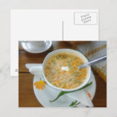 Vegetabla-Suppe mit saurer Creme Postkarte (Vorne/Hinten)