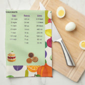 Vegetable Baking Measurement Conversion Chart Geschirrtuch (Viertel Falte)