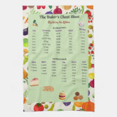Vegetable Baking Measurement Conversion Chart Geschirrtuch (Vertikal)