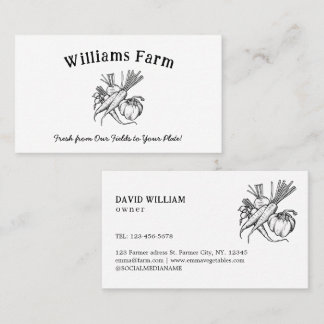 Vegetable Farm Market Agriculture Business Card Visitenkarte