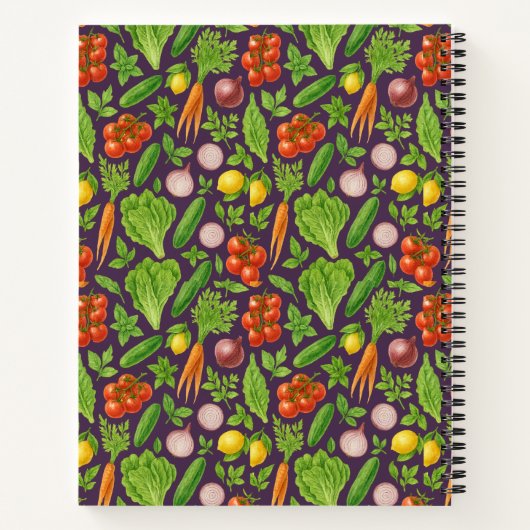 Vegetable Garden Notebook — Devine Plum Notizblock (Rückseite)