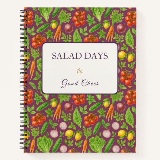 Vegetable Garden Notebook — Red Violet  Notizblock (Vorderseite)