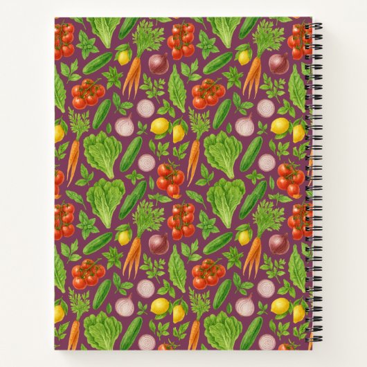 Vegetable Garden Notebook — Red Violet Notizblock (Rückseite)