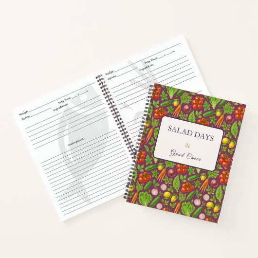 Vegetable Garden Notebook — Red Violet Notizblock (Innenseite)