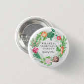 Vegetable garden organic farm monogram button (Vorne & Hinten)