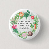 Vegetable garden organic farm monogram button (Vorderseite)