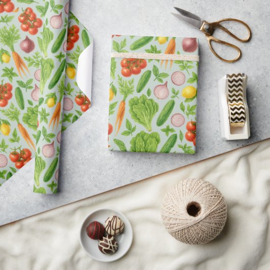 Vegetable Garden Wrapping Paper Geschenkpapier (Kunsthandwerk)