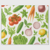 Vegetable Garden Wrapping Paper | Kitchen Gift Geschenkpapier (Flach)