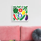 Vegetable pattern leinwanddruck (Insitu (Wohnzimmer))
