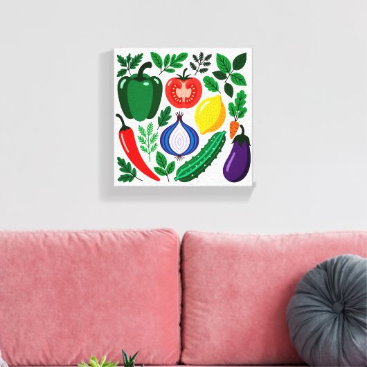 Vegetable pattern leinwanddruck (Insitu (Wohnzimmer))