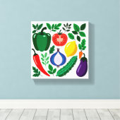 Vegetable pattern leinwanddruck (Insitu (Holzboden))