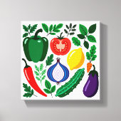 Vegetable pattern leinwanddruck (Vorderseite)