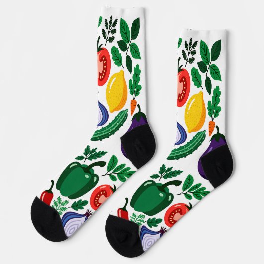 Vegetable pattern socken (Linkes Detail)
