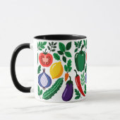 Vegetable pattern tasse (Links)
