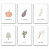 Vegetable seed pack 2x3 Inch Label Set (Vorderseite)